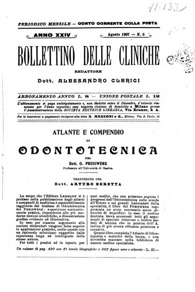 Bollettino delle cliniche pubblicazione settimanale