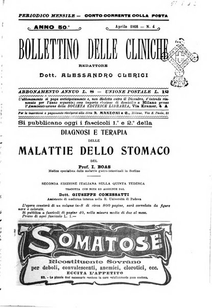 Bollettino delle cliniche pubblicazione settimanale