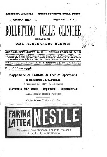 Bollettino delle cliniche pubblicazione settimanale