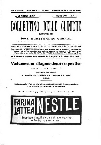 Bollettino delle cliniche pubblicazione settimanale