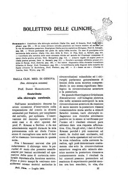 Bollettino delle cliniche pubblicazione settimanale