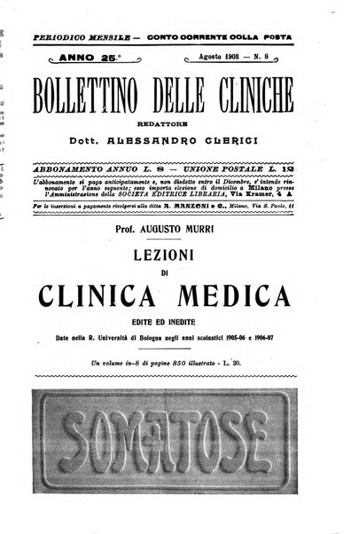 Bollettino delle cliniche pubblicazione settimanale