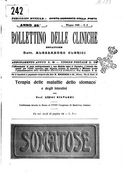 Bollettino delle cliniche pubblicazione settimanale