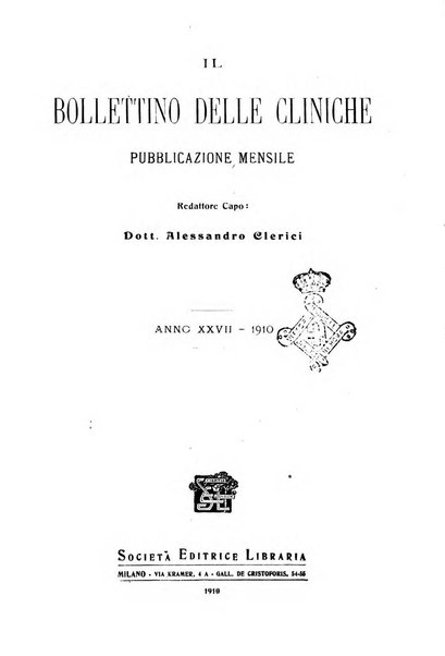 Bollettino delle cliniche pubblicazione settimanale