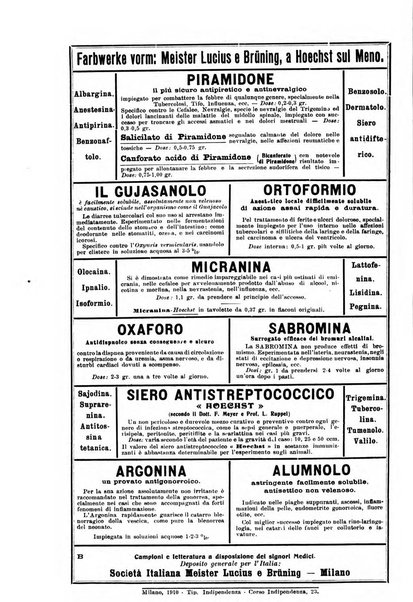 Bollettino delle cliniche pubblicazione settimanale