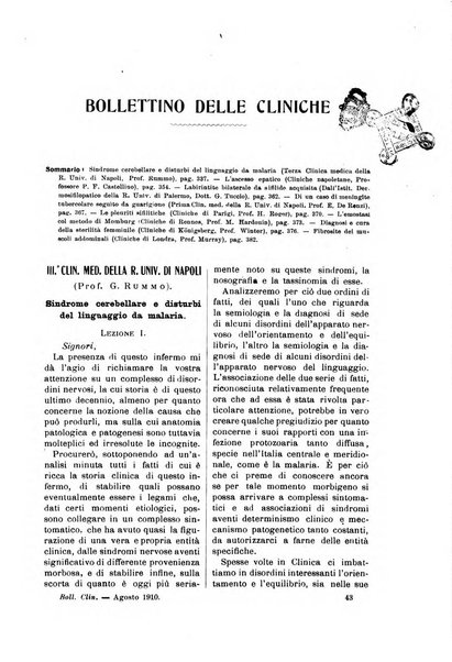 Bollettino delle cliniche pubblicazione settimanale