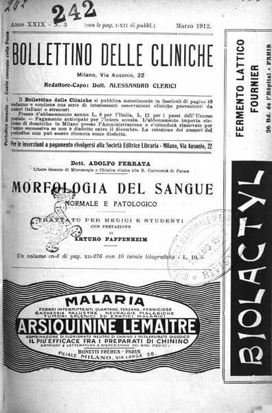 Bollettino delle cliniche pubblicazione settimanale