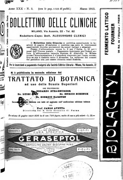 Bollettino delle cliniche pubblicazione settimanale