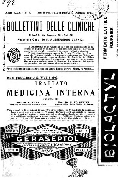 Bollettino delle cliniche pubblicazione settimanale