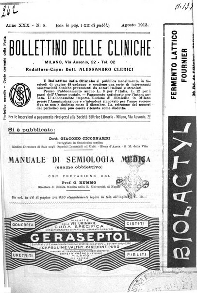 Bollettino delle cliniche pubblicazione settimanale