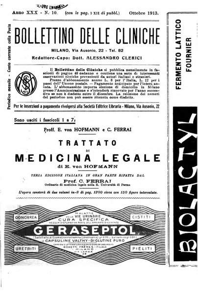 Bollettino delle cliniche pubblicazione settimanale