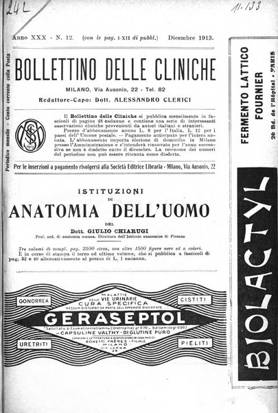 Bollettino delle cliniche pubblicazione settimanale