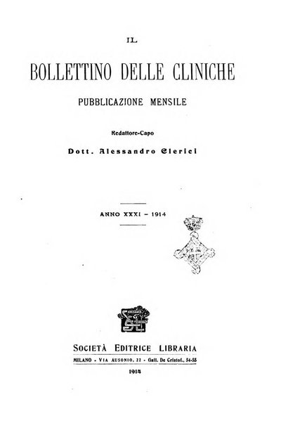 Bollettino delle cliniche pubblicazione settimanale