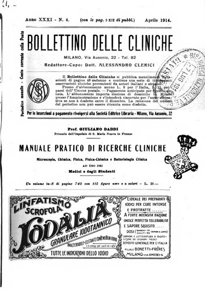 Bollettino delle cliniche pubblicazione settimanale