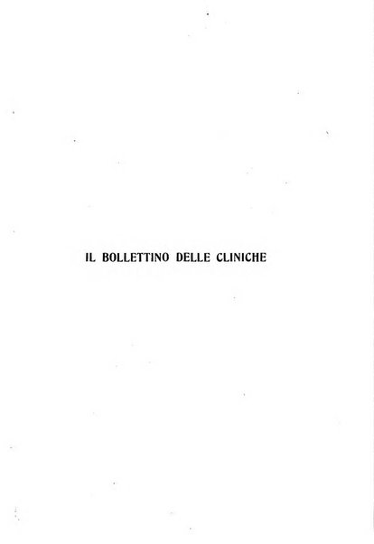 Bollettino delle cliniche pubblicazione settimanale