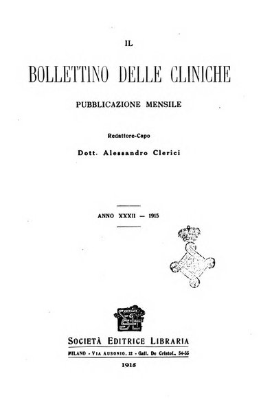 Bollettino delle cliniche pubblicazione settimanale