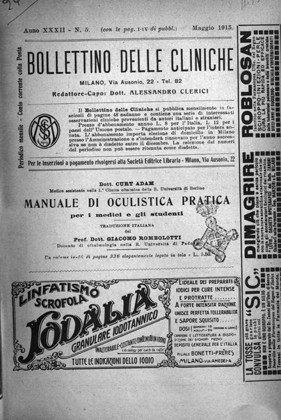 Bollettino delle cliniche pubblicazione settimanale