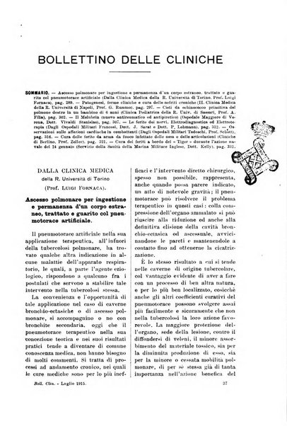 Bollettino delle cliniche pubblicazione settimanale