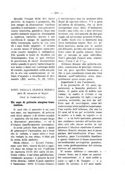 Bollettino delle cliniche pubblicazione settimanale