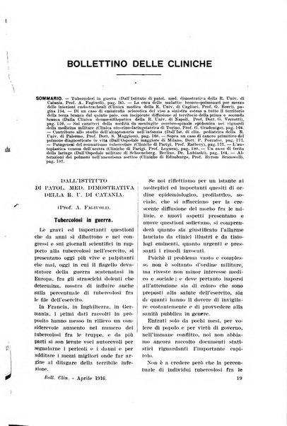 Bollettino delle cliniche pubblicazione settimanale