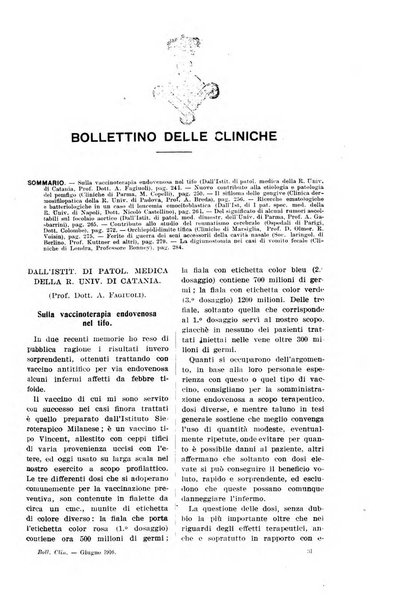 Bollettino delle cliniche pubblicazione settimanale