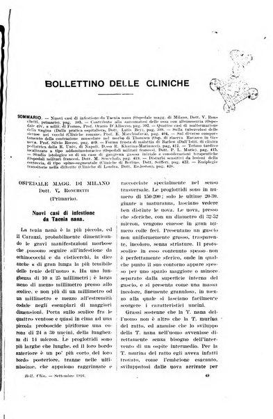 Bollettino delle cliniche pubblicazione settimanale