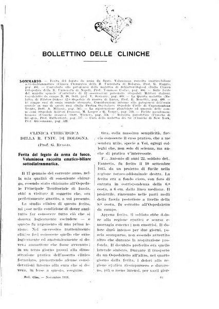 Bollettino delle cliniche pubblicazione settimanale