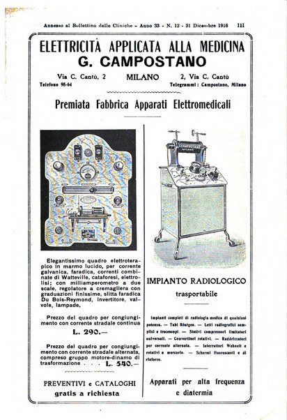 Bollettino delle cliniche pubblicazione settimanale