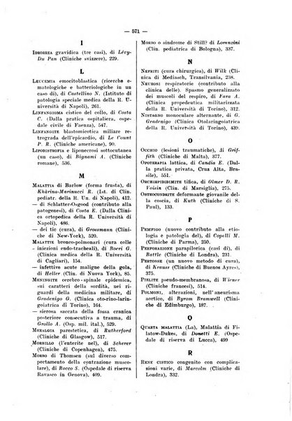 Bollettino delle cliniche pubblicazione settimanale