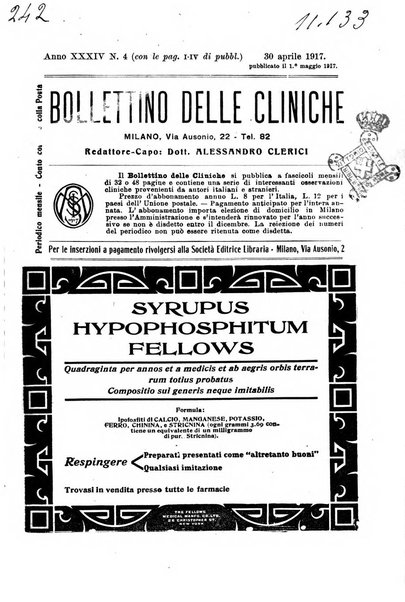 Bollettino delle cliniche pubblicazione settimanale