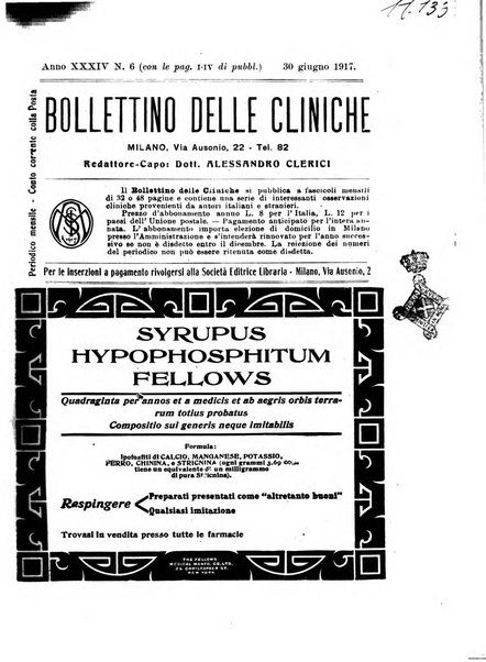 Bollettino delle cliniche pubblicazione settimanale