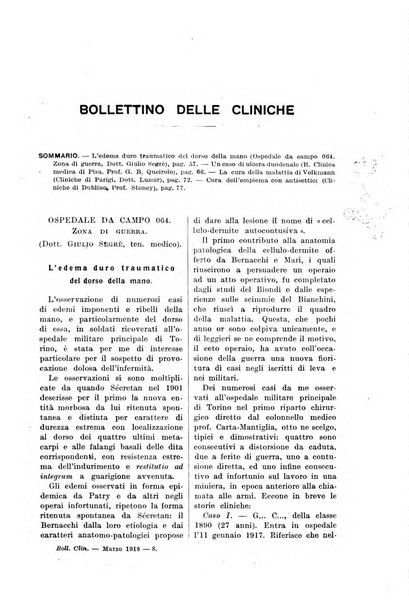 Bollettino delle cliniche pubblicazione settimanale