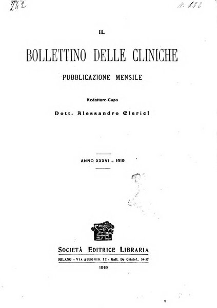 Bollettino delle cliniche pubblicazione settimanale