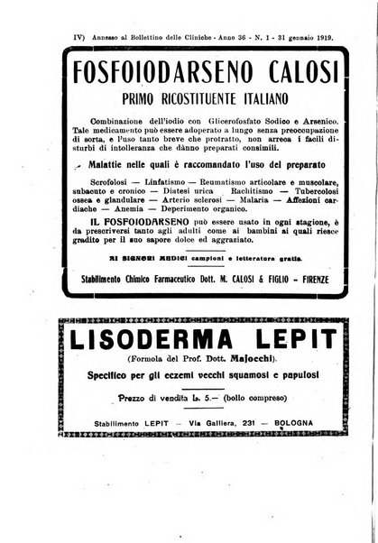 Bollettino delle cliniche pubblicazione settimanale