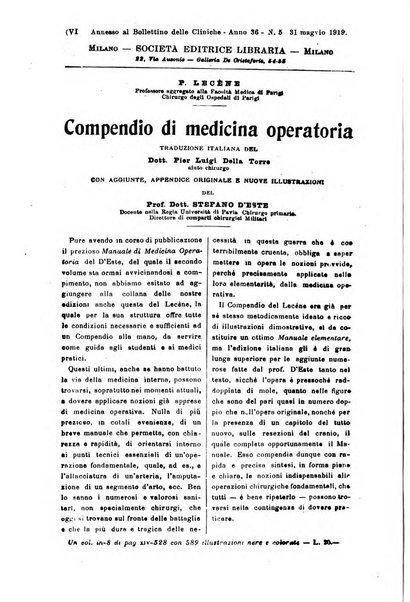 Bollettino delle cliniche pubblicazione settimanale