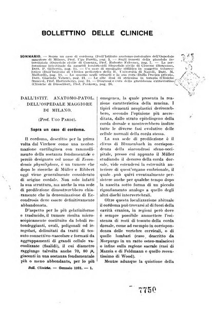 Bollettino delle cliniche pubblicazione settimanale