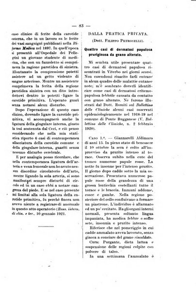 Bollettino delle cliniche pubblicazione settimanale