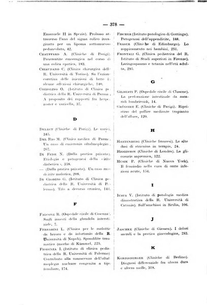 Bollettino delle cliniche pubblicazione settimanale