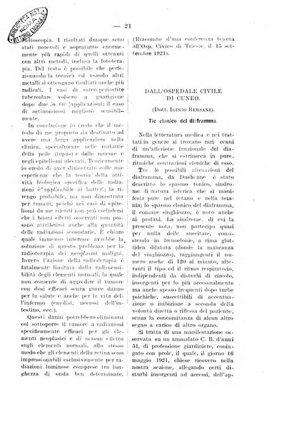 Bollettino delle cliniche pubblicazione settimanale