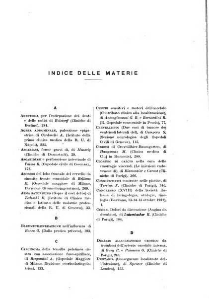 Bollettino delle cliniche pubblicazione settimanale