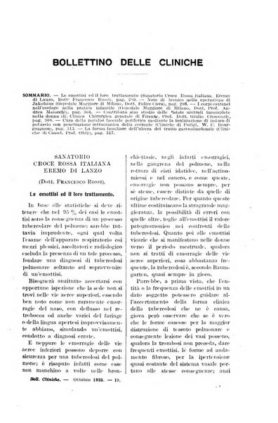 Bollettino delle cliniche pubblicazione settimanale