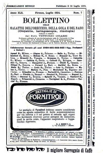 Bollettino delle malattie dell'orecchio, della gola e del naso