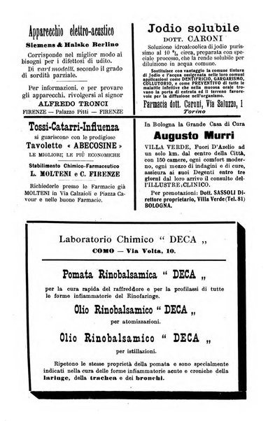 Bollettino delle malattie dell'orecchio, della gola e del naso