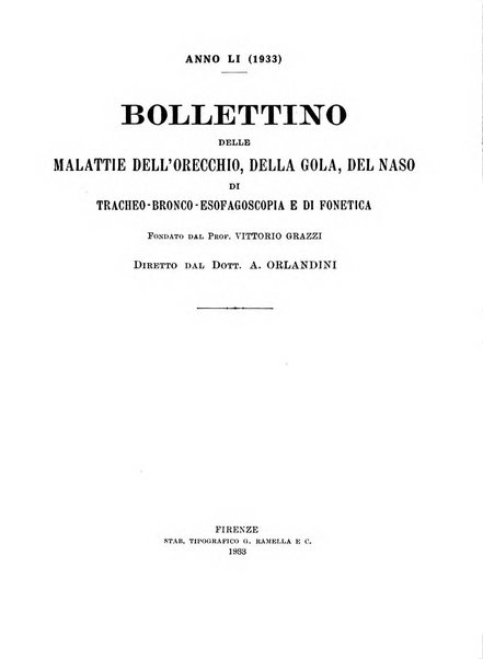 Bollettino delle malattie dell'orecchio, della gola e del naso