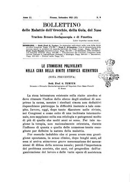 Bollettino delle malattie dell'orecchio, della gola e del naso