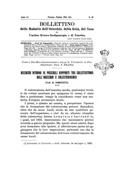 Bollettino delle malattie dell'orecchio, della gola e del naso