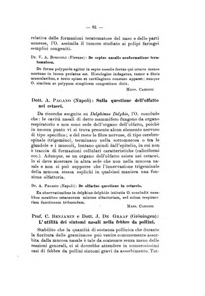 Bollettino delle malattie dell'orecchio, della gola e del naso