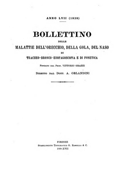 Bollettino delle malattie dell'orecchio, della gola e del naso