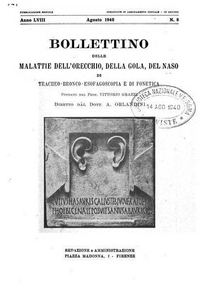 Bollettino delle malattie dell'orecchio, della gola e del naso