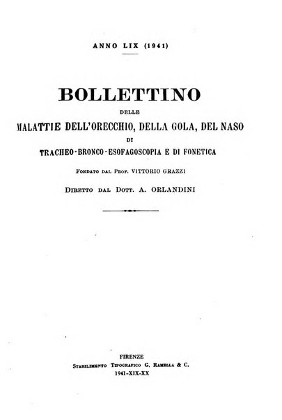 Bollettino delle malattie dell'orecchio, della gola e del naso